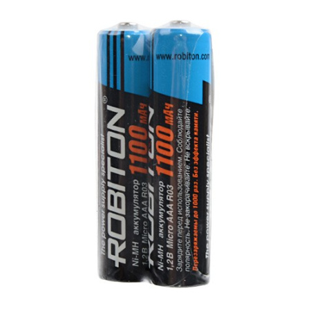 Аккумулятор Ni-MH AAA Robiton 1100mAh /1.2в запайка 2шт.
