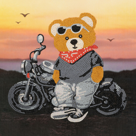 Алмазная мозаика "Мотоциклист" ФРЕЯ ALPB-273