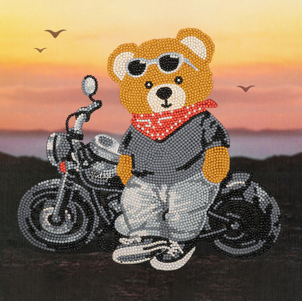 Алмазная мозаика "Мотоциклист" ФРЕЯ ALPB-273