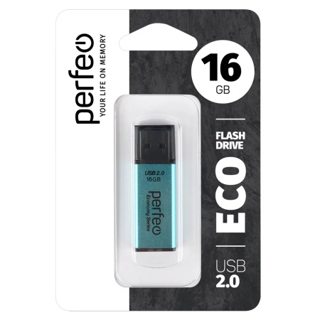 Флеш-накопитель USB2.0 16Gb Perfeo E03 (PF-E03G016ES) зеленый