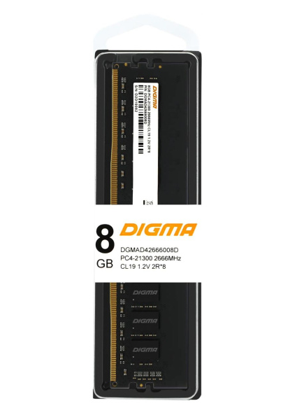 Модуль памяти DIMM DDR4 8Гб 2666МГц Digma (DGMAD42666008D) CL19