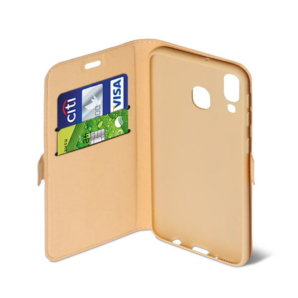 Чехол-книжка для Samsung Galaxy A40 DF sFlip-43 золотой