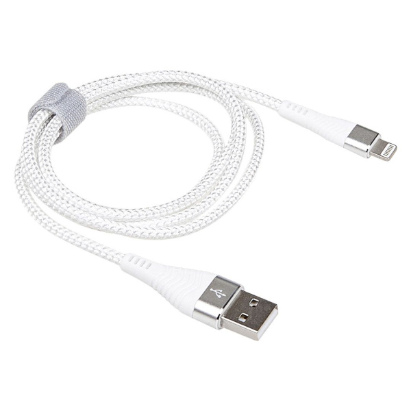 Кабель Lightning (m) - USB(m) TFN FORZA, 1м, белый (TFN-CFZLIGUSB1MWH)