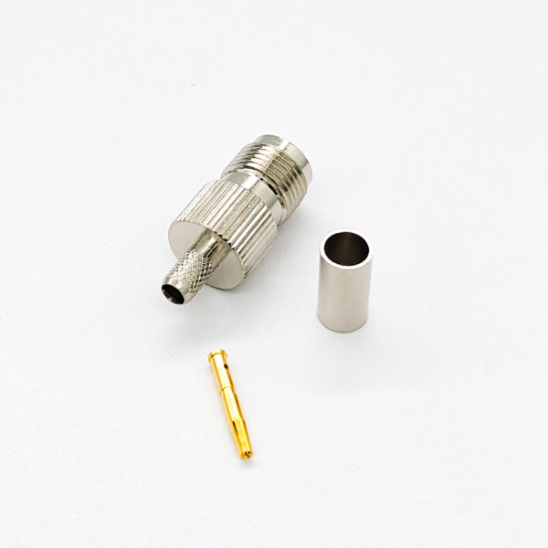 Разъем TNC-F, кабельный, обжим, RG-58, T-211F