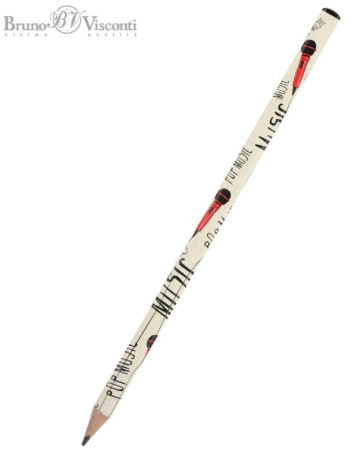 Карандаш ч/гр. BV Happy Graphix "Музыка. Микрофон" (НВ) 21-0030/47