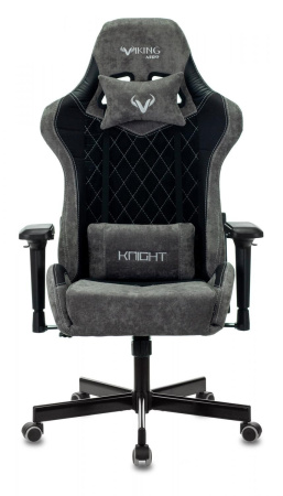 Кресло игровое Zombie VIKING 7 KNIGHT Fabric черный текстиль/эко.кожа с подголов. крестовина металл