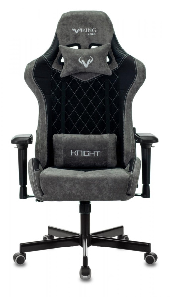 Кресло игровое Zombie VIKING 7 KNIGHT Fabric черный текстиль/эко.кожа с подголов. крестовина металл