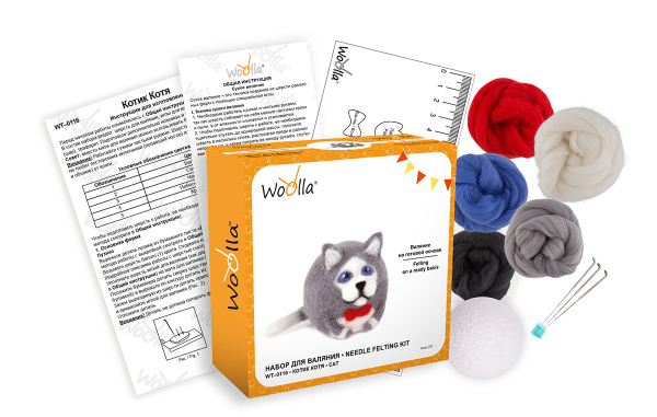Набор для валяния "Woolla" WT-0116 "Котик Котя"