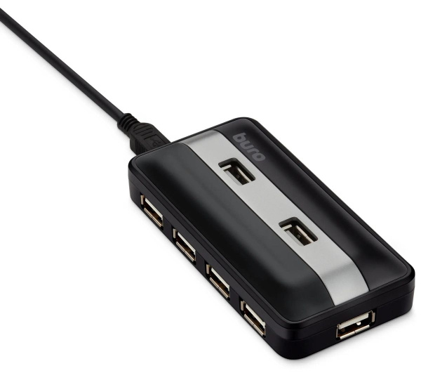 USB_Хаб 7xUSB_2.0 Buro BU-HUB7-U2.0 черный