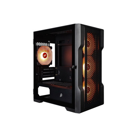 Корпус mATX Б_БП 1STPLAYER TRILOBITE T3 ARGB Black (1*USB3.0+2*USB2.0, Audio, Window, 4x120mm ARGB, черный)[T3-BK-4F2(AP)]