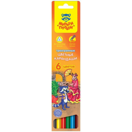 Карандаши 06цв. Мульти-Пульти "Енот в Испании" CP_10752