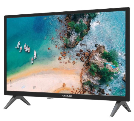 Телевизор 24" Polarline 24PL12TC 1366x768/HDMI,USB/DVB-T2,T,C/-/-/-/ Черный HD Ready MediaPlayer