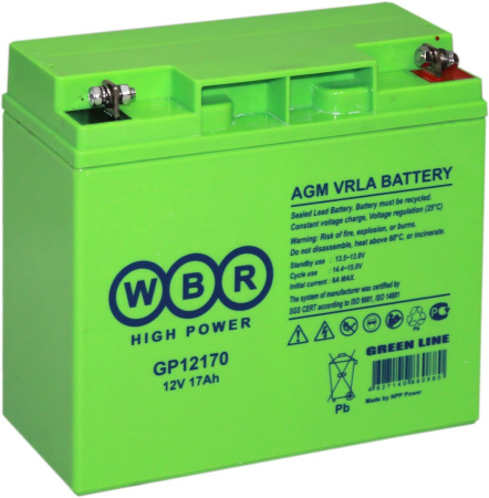 Аккумулятор WBR GP12170 F3 12V,17Ah (в167/д181/ш76)