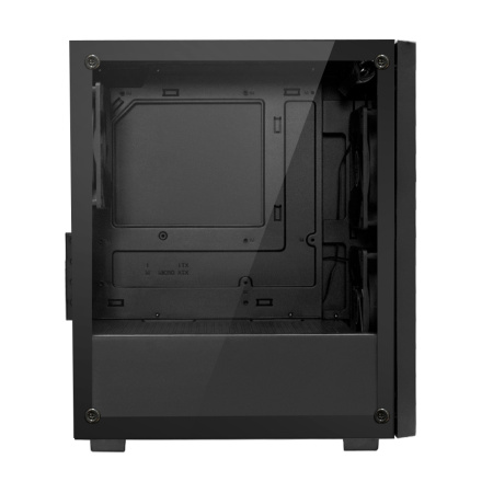 Корпус mATX Б_БП XASTRA  A307M 3BK Black (USB3.0,Audio,TG,черный,Mesh,3х120мм PWM FC black fans,CPU Cooler до 157мм, VGA до 275мм)[A307M-3FC12BK]