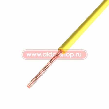 Провод монтажный ПГВА медный 1.0кв.мм, желтый, Rexant