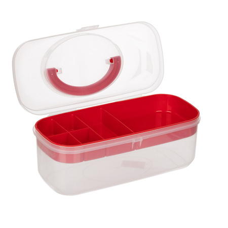 Коробка для шв. принадл. "Gamma" ОМ-055 пластик 27.8 x 12.1 x 13.1 см прозрачная