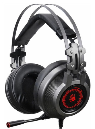 Игровая гарнитура A4Tech Bloody J527 мониторные, USB, 16Ом, 100дБ, кабель 1.8м, Gray