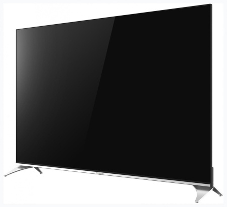 Телевизор QLED Hyundai 65" H-LED65QBU7500 Android TV Frameless черный/серебристый 4K Ultra HD 60Hz DVB-T DVB-T2 DVB-C DVB-S DVB-S2 USB WiFi Smart TV