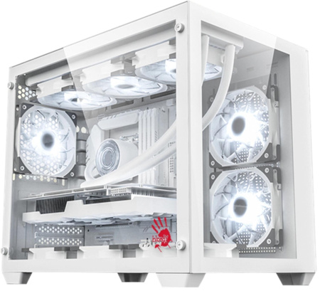 Корпус Bloody BD-CC108 белый без БП mATX 9x120mm 2xUSB3.0 audio bott PSU