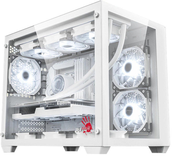 Корпус Bloody BD-CC108 белый без БП mATX 9x120mm 2xUSB3.0 audio bott PSU