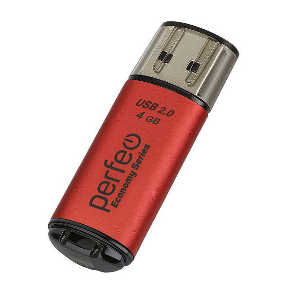 Флеш-накопитель USB2.0 4Gb Perfeo E04 (PF-E04R004ES) Красный