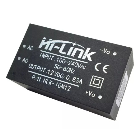 Блок питания на плату 12в, 0.83а, 46.9*27.8*21.8мм, Hi-Link HLK-10M12
