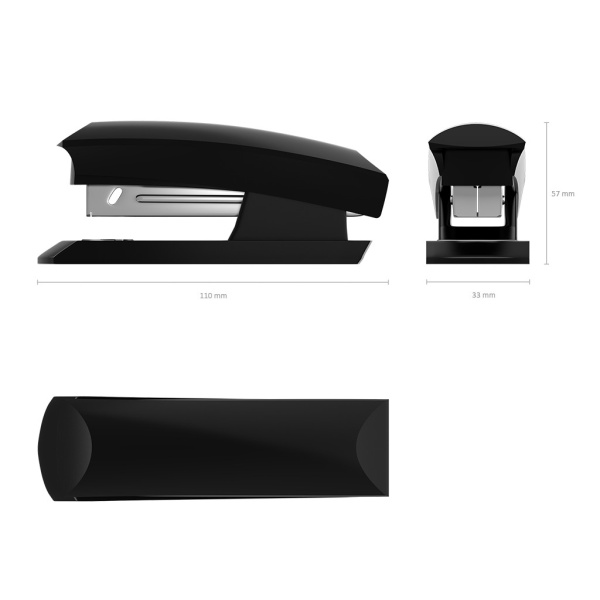 Степлер №24/6 Erich Krause "Eco" на 30л. пластик, черный (28235)