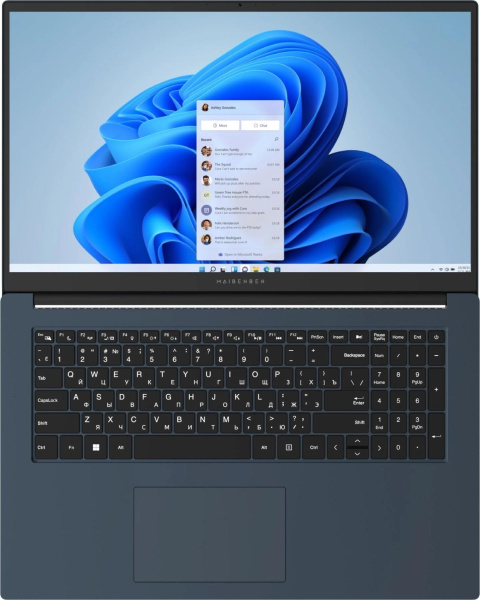 Ноутбук Maibenben M17A-R787UM Ryzen 7 8745H 16Gb SSD512Gb AMD Radeon 17.3" IPS FHD (1920x1080) Windows 11 Home blue WiFi BT Cam (M17A-R787UM0F3RHU4EB0)