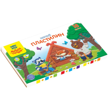 Пластилин 18цв. Мульти-Пульти "Енот в сказке" 216г. МП_41713