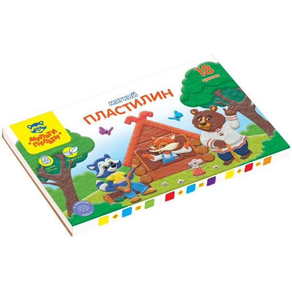 Пластилин 18цв. Мульти-Пульти "Енот в сказке" 216г. МП_41713