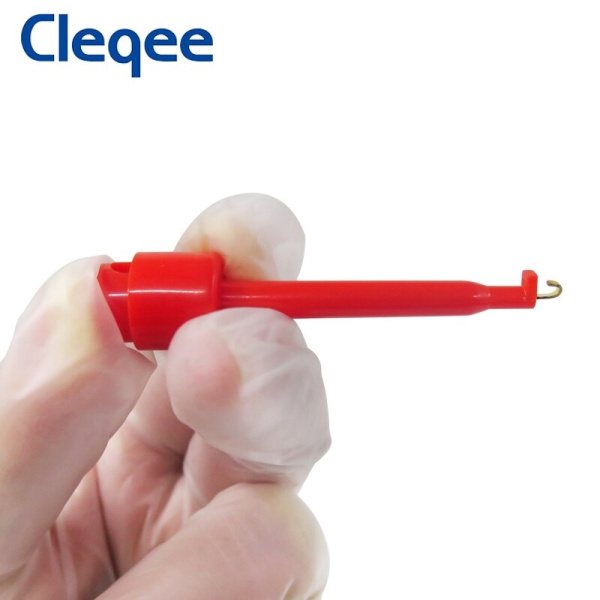 Тестовые провода Cleqee P1039, banana-захват, 500в, 5а, черный+красный