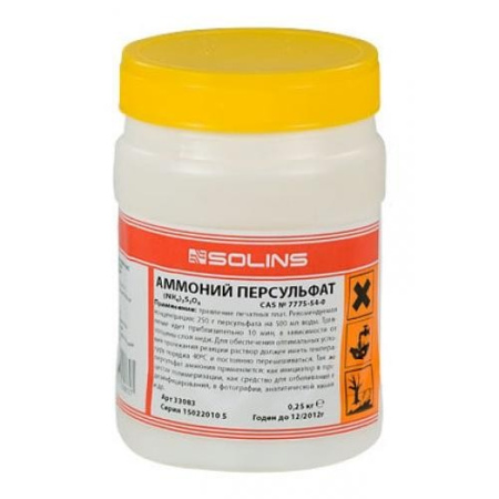 Аммония персульфат, банка 250гр, Solins