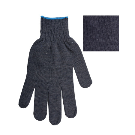 Перчатки ХБ "Точка" с ПВХ ЛАЙМА 4 нити, черный, 40-42г, 116текс (601914)