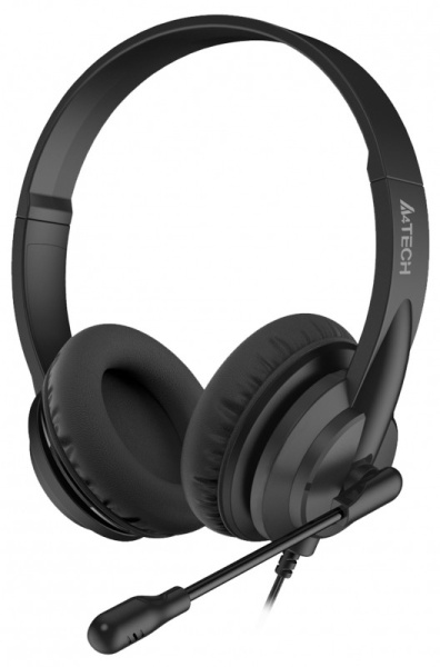 Игровая гарнитура A4Tech HU-10 мониторные, USB, 32Ом, 105дБ, кабель 2м, черный