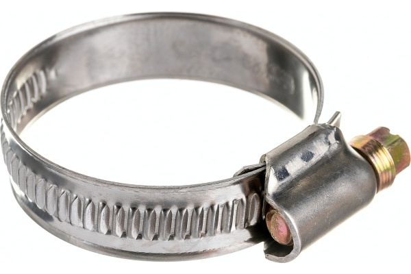 Хомут червячный 25..40мм, 12*0.6мм, нержавеющая сталь, крестовой шлиц, Fortisflex PL-12 (25-40)/W2