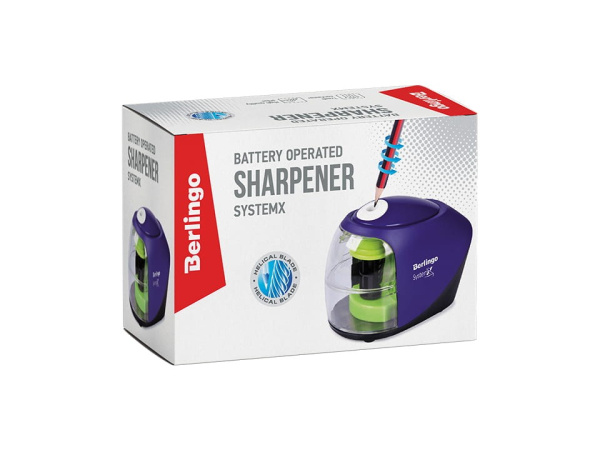 Точилка электрическая Berlingo "SystemX", 1 отверстие, BEs_37002