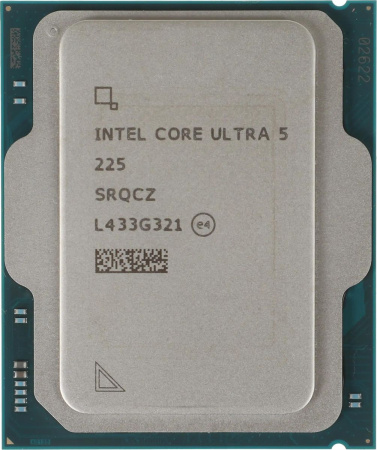 Процессор 1851 Intel Core Ultra 5 225 (10ядер/10потоков*3,3ГГц-4,9ГГц,20Мб,Intel Graphics,121Вт) oem