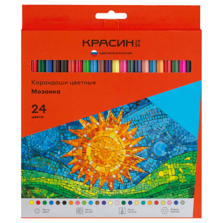 Карандаши 24цв. Красин "Мозаика" (КР-240300)