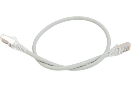 Патч-корд  0.5м кат_5E FTP серый экранированный