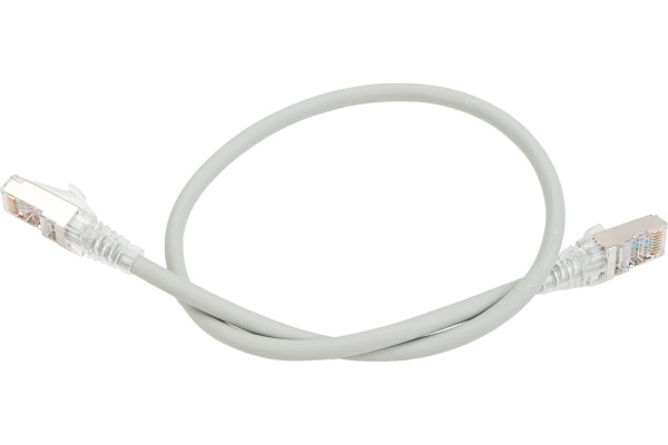 Патч-корд  0.5м кат_5E FTP серый экранированный
