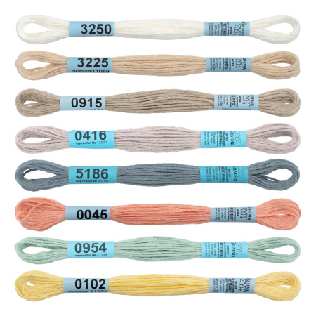 Набор мулине "Gamma" "MOULINE" 100% хлопок 8 x 8 м pastel