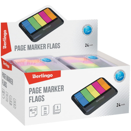 Закладки BERLINGO 45*12мм. 20л. 5 цветов (LSz_45101) Закладки BERLINGO 45*12мм. 20л. 5 цветов (LSz_45101)