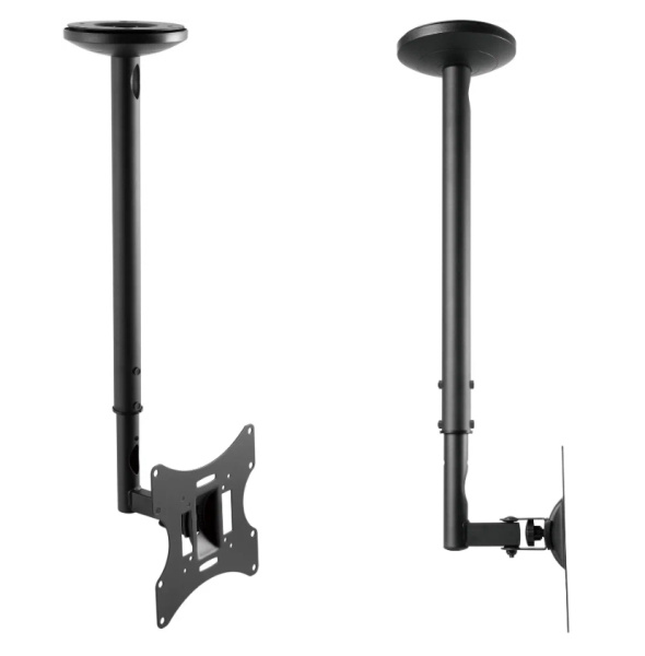 Кронштейн ITECHmount CELB 202R черный потолочный, для тв,23-42",до 30кг,от потолка 608-858 мм, с функцией наклона -20°~ +20°,и поворота -90°/+90° VES