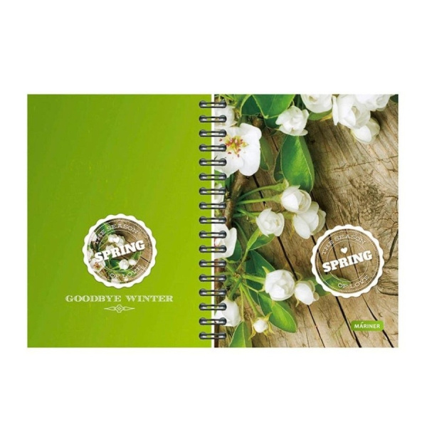 Бизнес-тетрадь Mariner А5 120л. "Spring" на спирали (1608817)