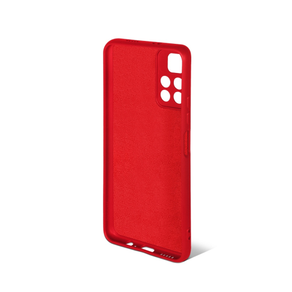 Чехол силиконовый с микрофиброй для Poco M4 Pro 5G DF poOriginal-05 (red)