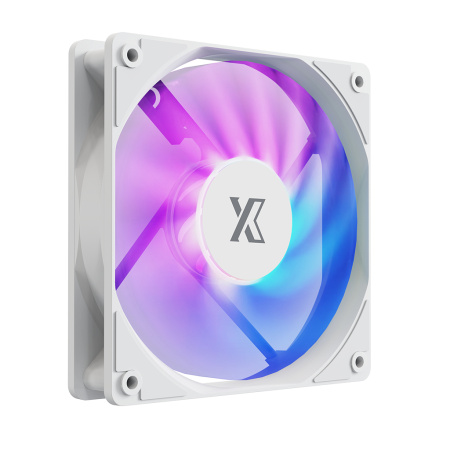 Кулер в корпус 120х120х25 XASTRA FC120W ARGB White reverse (600-1500prm/4pin/PWM/57CFM/26дБ/ARGB) box [FC120-1WA-SRX-GL]