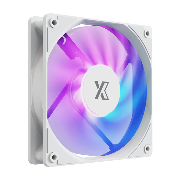 Кулер в корпус 120х120х25 XASTRA FC120W ARGB White reverse (600-1500prm/4pin/PWM/57CFM/26дБ/ARGB) box [FC120-1WA-SRX-GL]