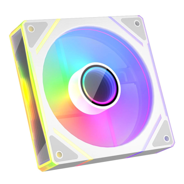 Кулер в корпус 120х120х25 1STPLAYER FC(AP) White (600-1800prm/3pin/47.65 CFM/32.2дБ/подшипник гидродинамический/ARGB)