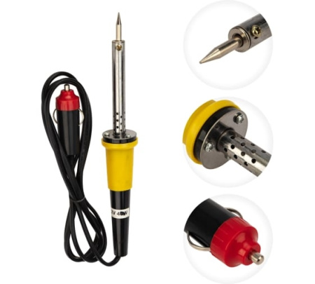 Паяльник 12в, 40вт, штекер автомобильного прикуривателя, Rexant