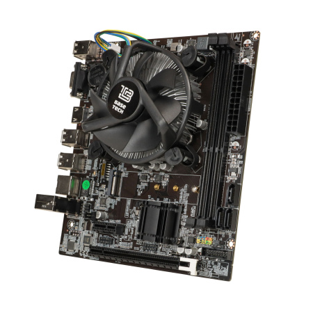 Мат.плата S1155 с процессором i3-3220 и кулером BaseTech H61M-K (mATX,2DDR3,3SATA,VGA,HDMI,PC1600)